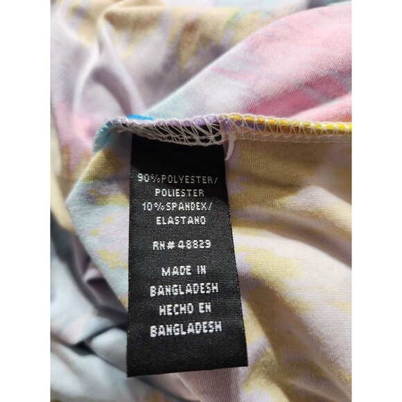 New Tie Dye Dress Women's 1X Plus Stretch Rainbow Multicolored Travel Rogue - Picture 8 of 9